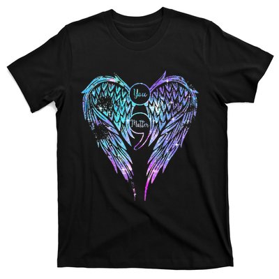 You Matter Wings Suicide Prevention Awareness (On Back) T-Shirt