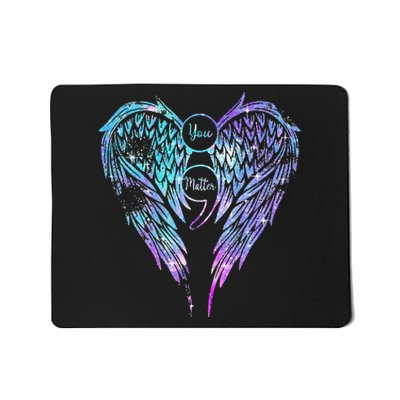 You Matter Wings Suicide Prevention Awareness (On Back) Mousepad