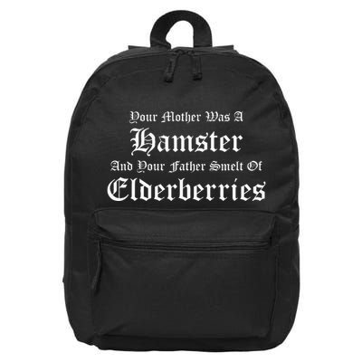 Your Mother Was A Hamster Your Father Smelt Of Elderberries 16 in Basic Backpack