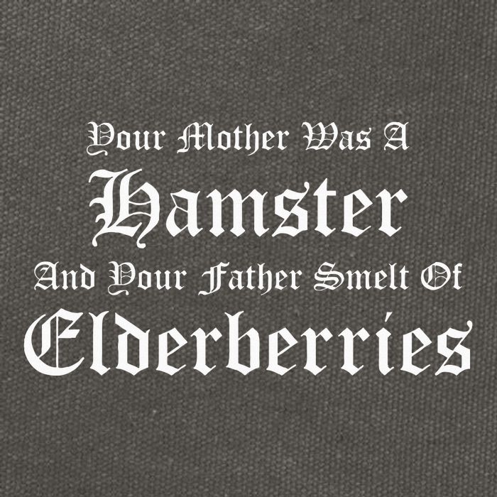 Your Mother Was A Hamster Your Father Smelt Of Elderberries Cotton Canvas Backpack