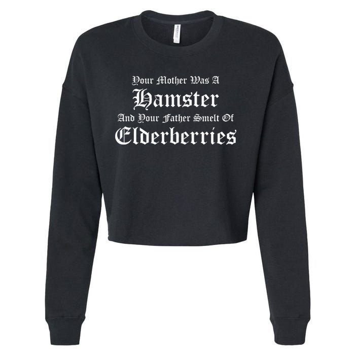 Your Mother Was A Hamster Your Father Smelt Of Elderberries Cropped Pullover Crew