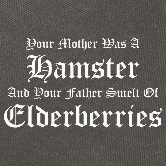 Your Mother Was A Hamster Your Father Smelt Of Elderberries Cotton Canvas Backpack