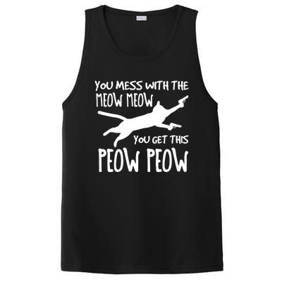 You Mess With The Meow Meow You Get This Peow Peow PosiCharge Competitor Tank