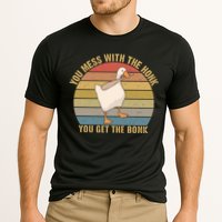 You Mess With The Honk You Get The Bonk Funny Retro Vintage Goose Performance Shirt