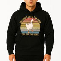 You Mess With The Honk You Get The Bonk Funny Retro Vintage Goose Hoodie