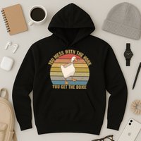 You Mess With The Honk You Get The Bonk Funny Retro Vintage Goose Hoodie