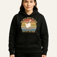 You Mess With The Honk You Get The Bonk Funny Retro Vintage Goose Hoodie