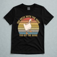 You Mess With The Honk You Get The Bonk Funny Retro Vintage Goose T-Shirt
