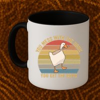 You Mess With The Honk You Get The Bonk Funny Retro Vintage Goose Mug