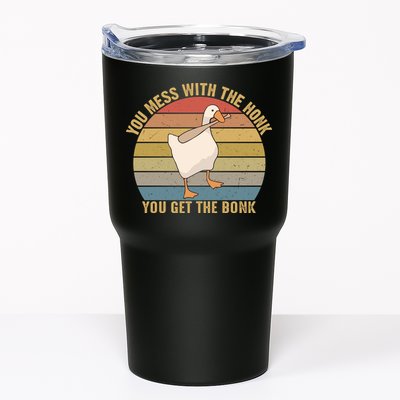 You Mess With The Honk You Get The Bonk Funny Retro Vintage Goose Tumbler