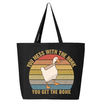 You Mess With The Honk You Get The Bonk Funny Retro Vintage Goose 25L Jumbo Tote