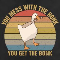 You Mess With The Honk You Get The Bonk Funny Retro Vintage Goose Hat