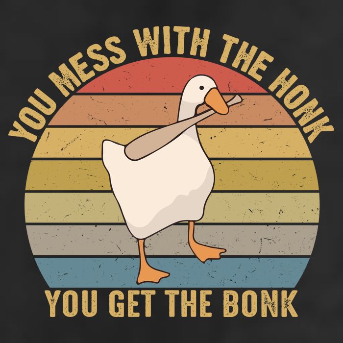 You Mess With The Honk You Get The Bonk Funny Retro Vintage Goose Hat