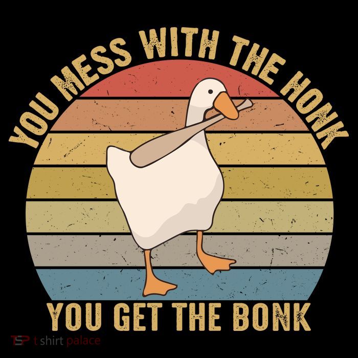 You Mess With The Honk You Get The Bonk Funny Retro Vintage Goose Toddler Hoodie