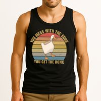 You Mess With The Honk You Get The Bonk Funny Retro Vintage Goose Tank Top