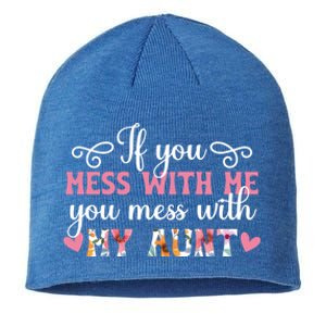 You Mess With My Aunt From Auntie To Niece Gift Sustainable Beanie