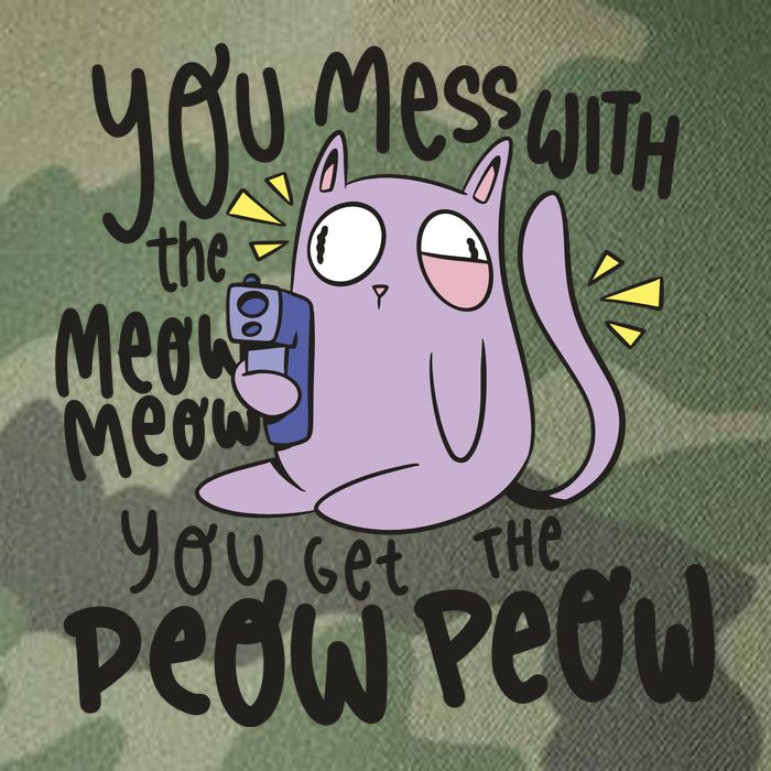 You Mess With The Meow Funny Cat Legacy Tie Dye Trucker Hat