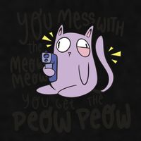 You Mess With The Meow Funny Cat Ladies PosiCharge Tri-Blend Wicking Tank