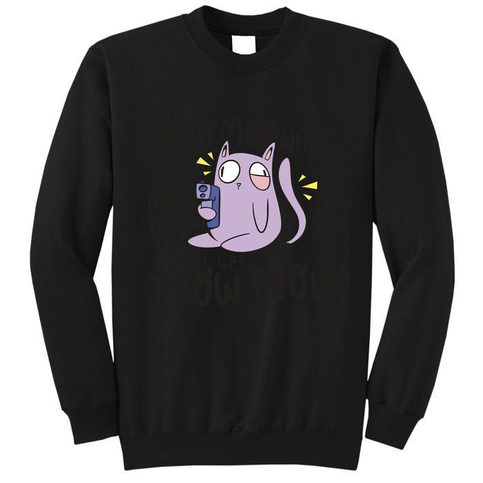 You Mess With The Meow Funny Cat Sweatshirt