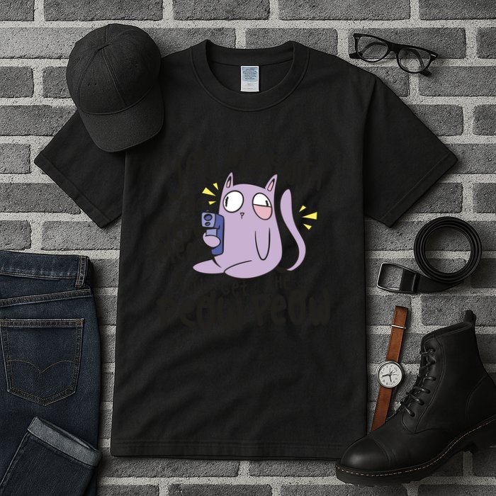 You Mess With The Meow Funny Cat Tall T-Shirt