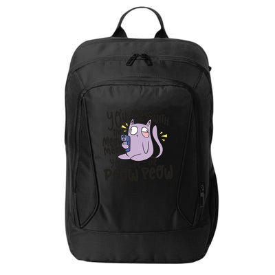 You Mess With The Meow Funny Cat City Backpack