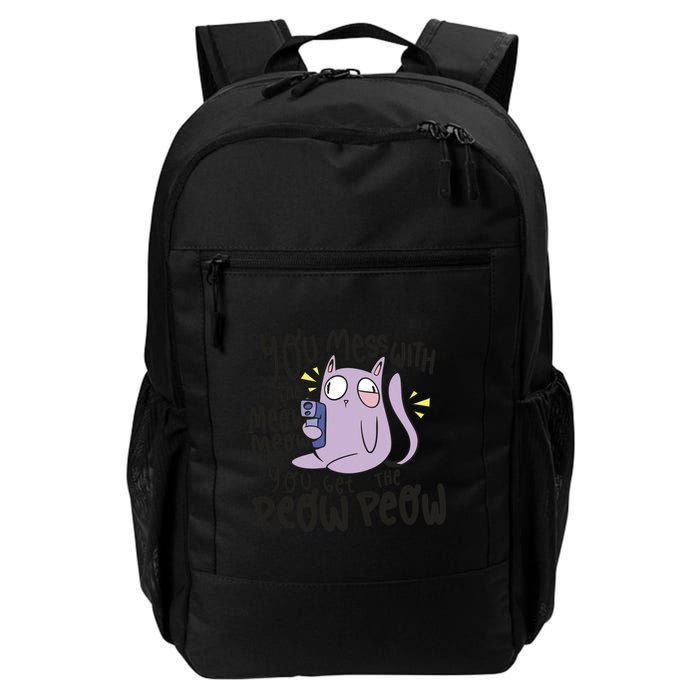 You Mess With The Meow Funny Cat Backpack