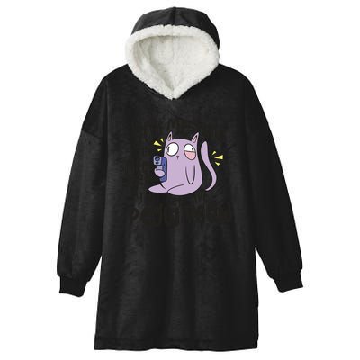 You Mess With The Meow Funny Cat Hooded Wearable Blanket