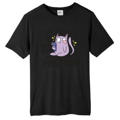 You Mess With The Meow Funny Cat Tall Fusion ChromaSoft Performance T-Shirt