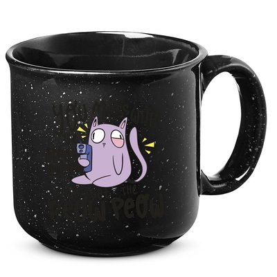 You Mess With The Meow Funny Cat 15oz Campfire Ceramic Mug