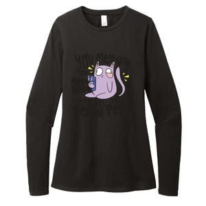 You Mess With The Meow Funny Cat Womens CVC Long Sleeve Shirt