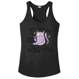 You Mess With The Meow Funny Cat Ladies PosiCharge Competitor Racerback Tank