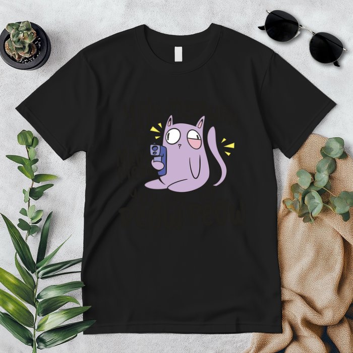 You Mess With The Meow Funny Cat Premium T-Shirt