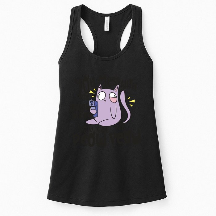 You Mess With The Meow Funny Cat Womens Tank Top