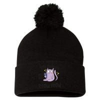 You Mess With The Meow Funny Cat Pom Pom 12in Knit Beanie