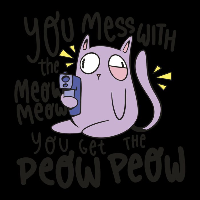 You Mess With The Meow Funny Cat Baby Bodysuit