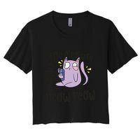 You Mess With The Meow Funny Cat Crop Top