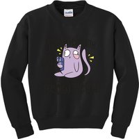 You Mess With The Meow Funny Cat Kids Sweatshirt