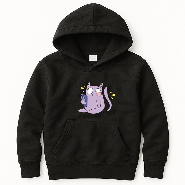 You Mess With The Meow Funny Cat Kids Hoodie