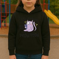 You Mess With The Meow Funny Cat Kids Hoodie