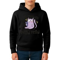 You Mess With The Meow Funny Cat Kids Hoodie