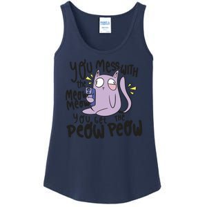 You Mess With The Meow Funny Cat Ladies Essential Tank