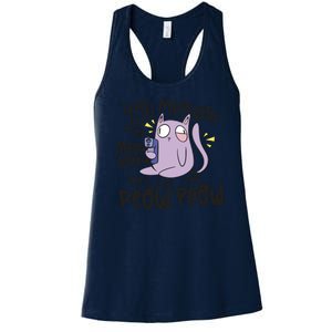 You Mess With The Meow Funny Cat Women's Racerback Tank