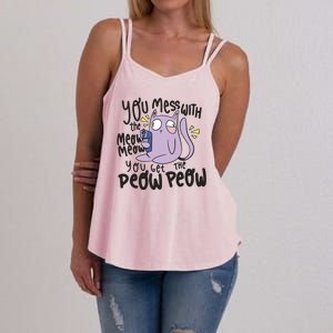 You Mess With The Meow Funny Cat Women's Strappy Tank