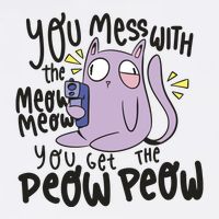 You Mess With The Meow Funny Cat Garment-Dyed Sweatshirt