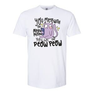 You Mess With The Meow Funny Cat Softstyle® CVC T-Shirt