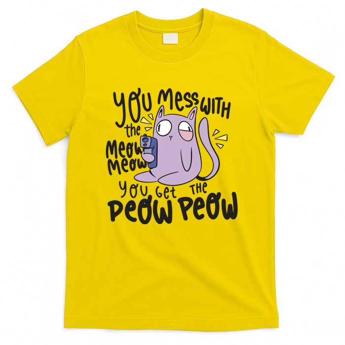 You Mess With The Meow Funny Cat T-Shirt