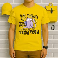 You Mess With The Meow Funny Cat T-Shirt