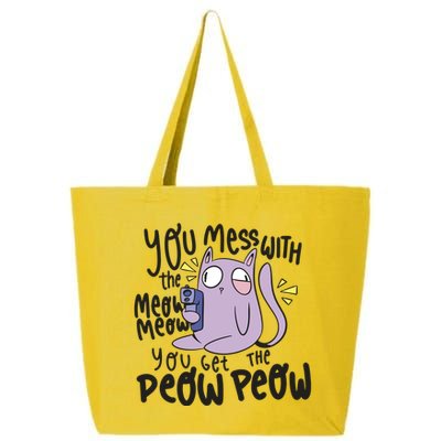 You Mess With The Meow Funny Cat 25L Jumbo Tote