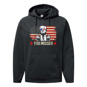 You Missed  You Missed Trump 2024 You Missed Performance Fleece Hoodie