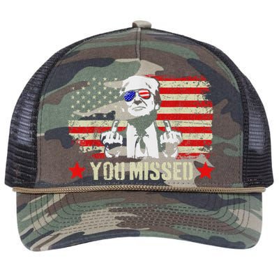 You Missed  You Missed Trump 2024 You Missed Retro Rope Trucker Hat Cap